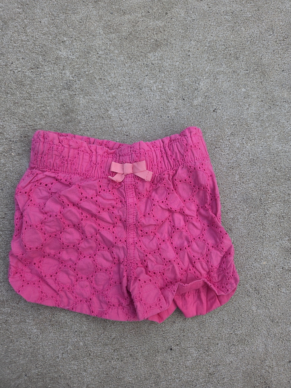 Cherokee Bright Pink Eyelet Bow Shorts